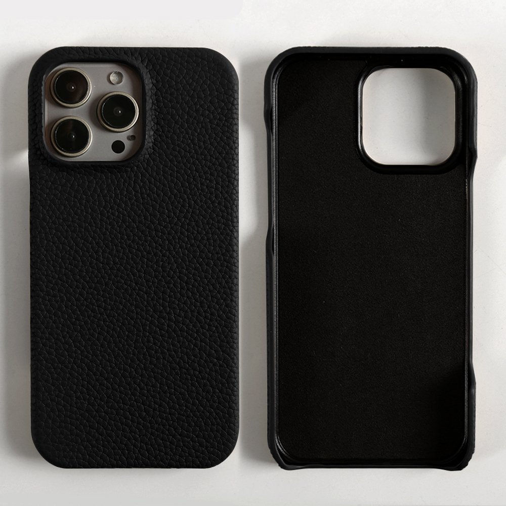 Luxury Genuine Leather Phone Case For iPhone 16 15 Plus Pro Max Slim Cellphone Cover