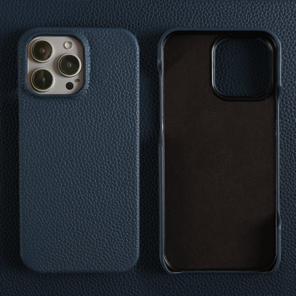 Luxury Genuine Leather Phone Case For iPhone 16 15 Plus Pro Max Slim Cellphone Cover