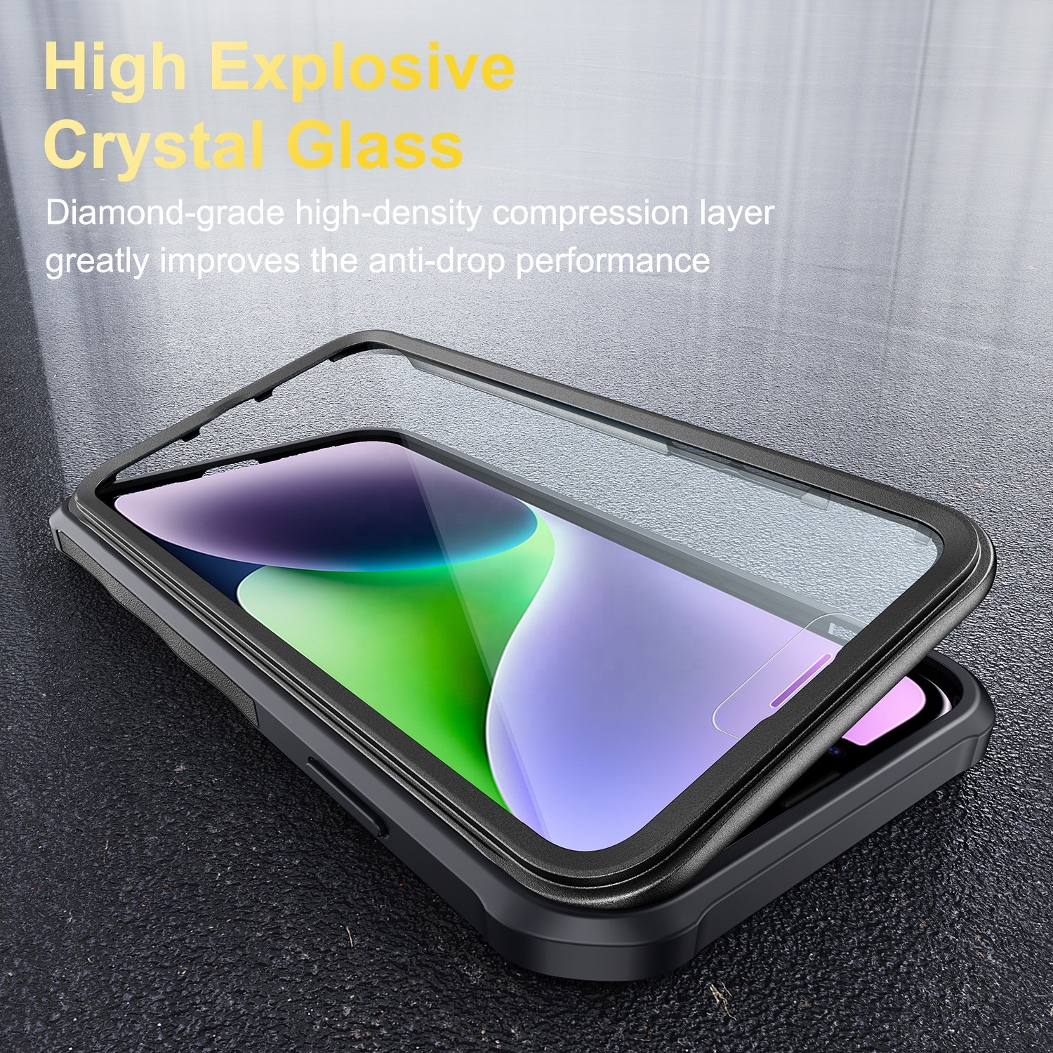 9H Screen Protector Hard Case iPhone 15 Pro Max/15 Plus 6.7 Inch TPU Fall-Resistant Clear Funda Case Magnet Wireless Charging