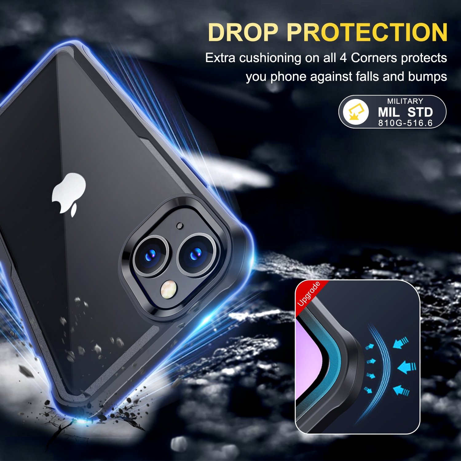 9H Screen Protector Hard Case iPhone 15 Pro Max/15 Plus 6.7 Inch TPU Fall-Resistant Clear Funda Case Magnet Wireless Charging