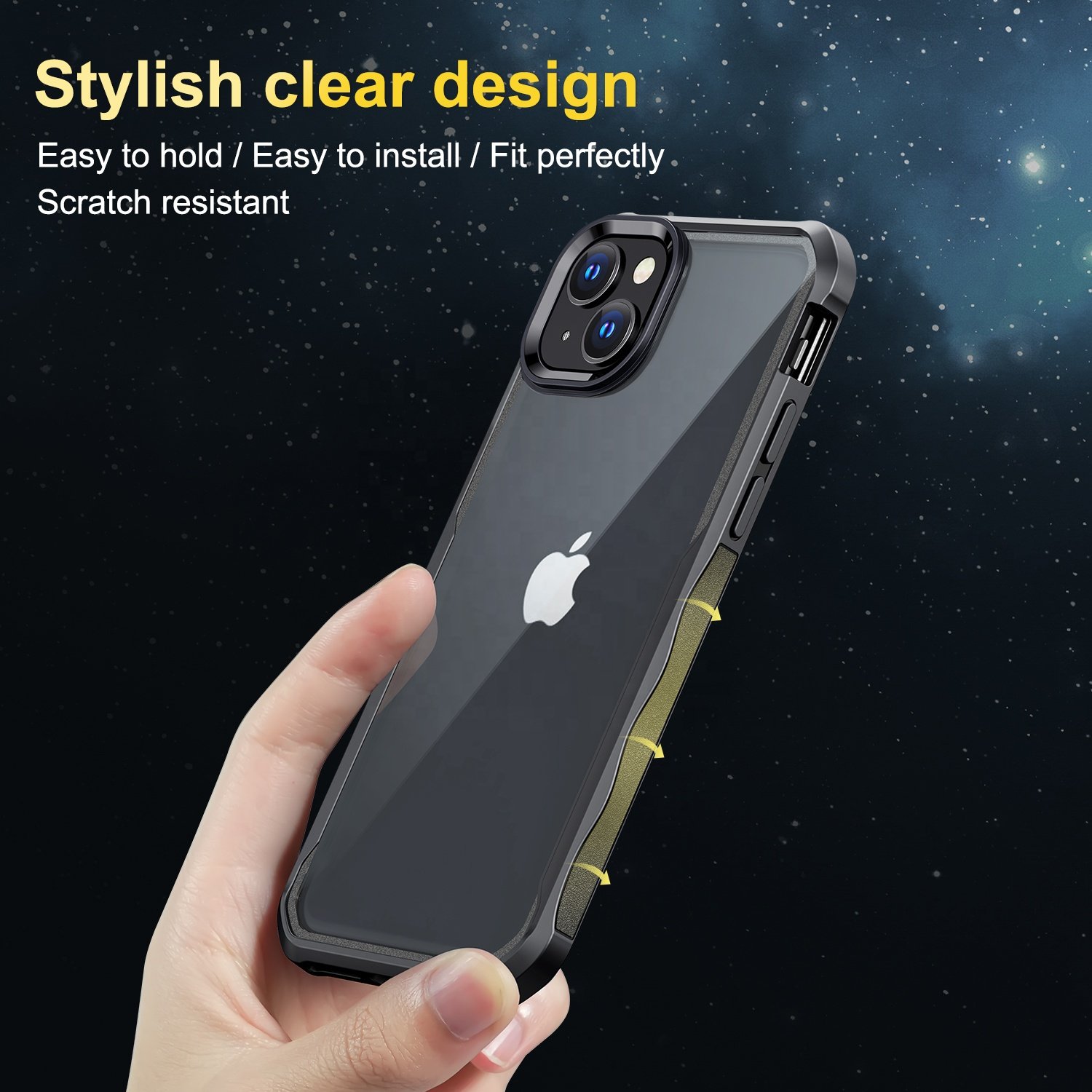 9H Screen Protector Hard Case iPhone 15 Pro Max/15 Plus 6.7 Inch TPU Fall-Resistant Clear Funda Case Magnet Wireless Charging