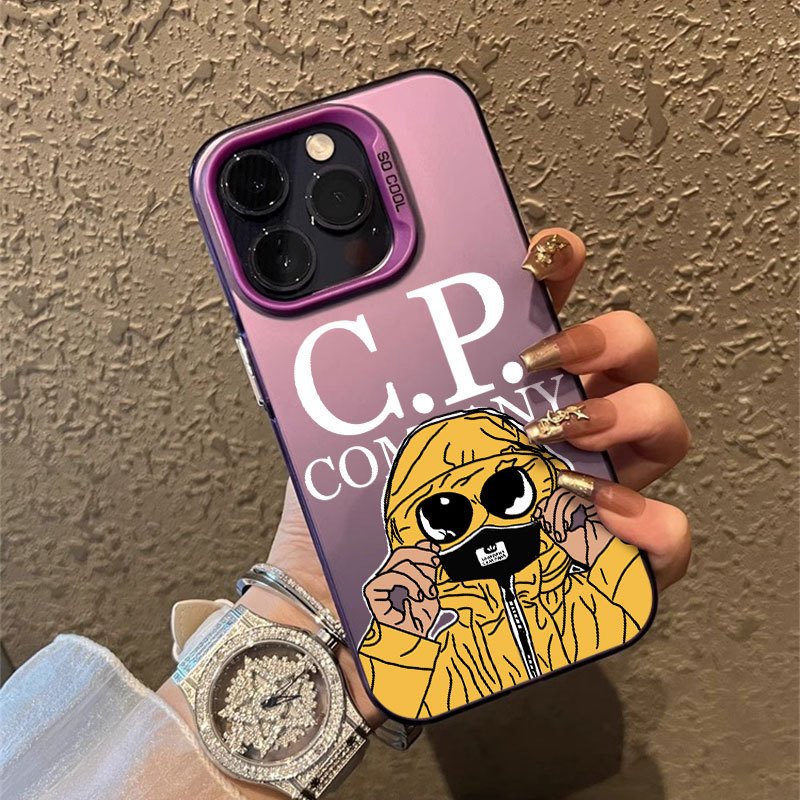 Fashion CP Color Silver Electroplating Phone Case for iPhone Xr Xs 11 12 13 14 15 16 Pro Max IMD Personalized Trend Case