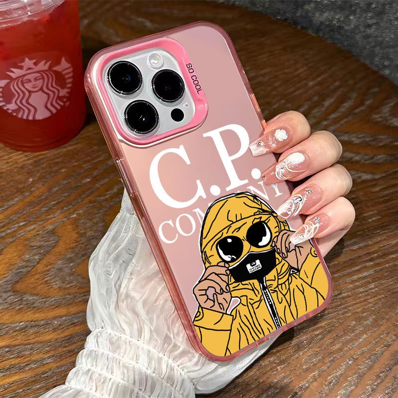 Fashion CP Color Silver Electroplating Phone Case for iPhone Xr Xs 11 12 13 14 15 16 Pro Max IMD Personalized Trend Case