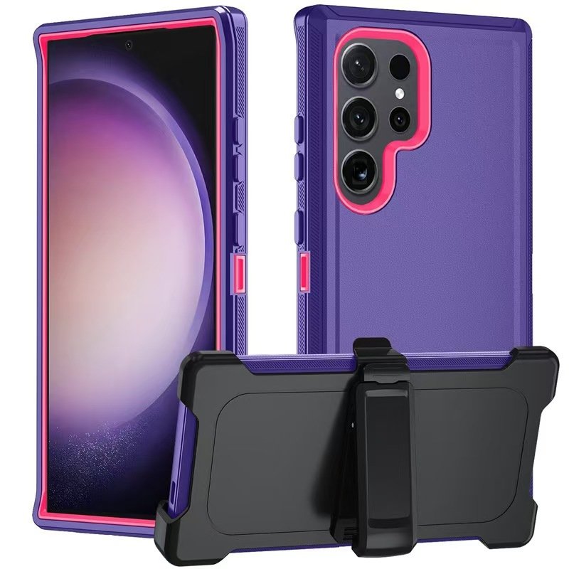 Newest rotating bracket 360 degrees back clip mobile phone case magnetic suction mobile phone case for Samsung S24U