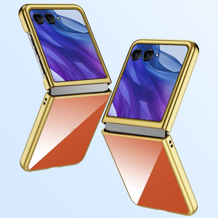 For Motorola Razr 50 Ultra Case, Ultra-thin Electroplating Transparent Folding Shockproof Protective Mobile Phone Case