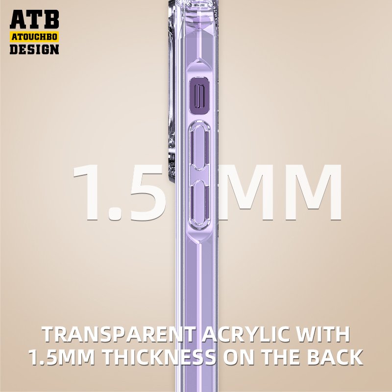 Atouchbo Wholesale 1.5MM Mobile Phone Case Armor Transparent Case For Iphone 14 Pro Max Cover Phone Case Luxury