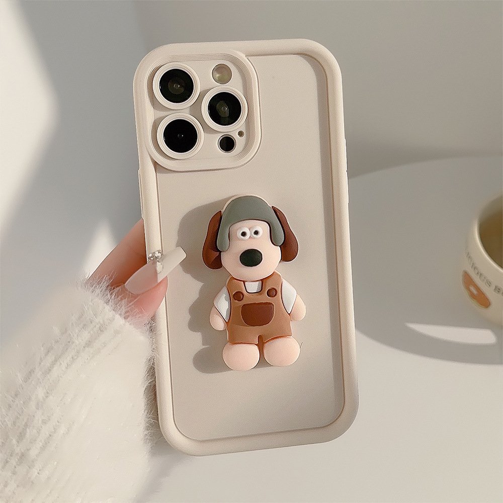 3D Cartoon Cute Mobile Phone Accessories Case Cover Stand For iPhone 15 14 13 11 12 pro Max Plus Custom Design