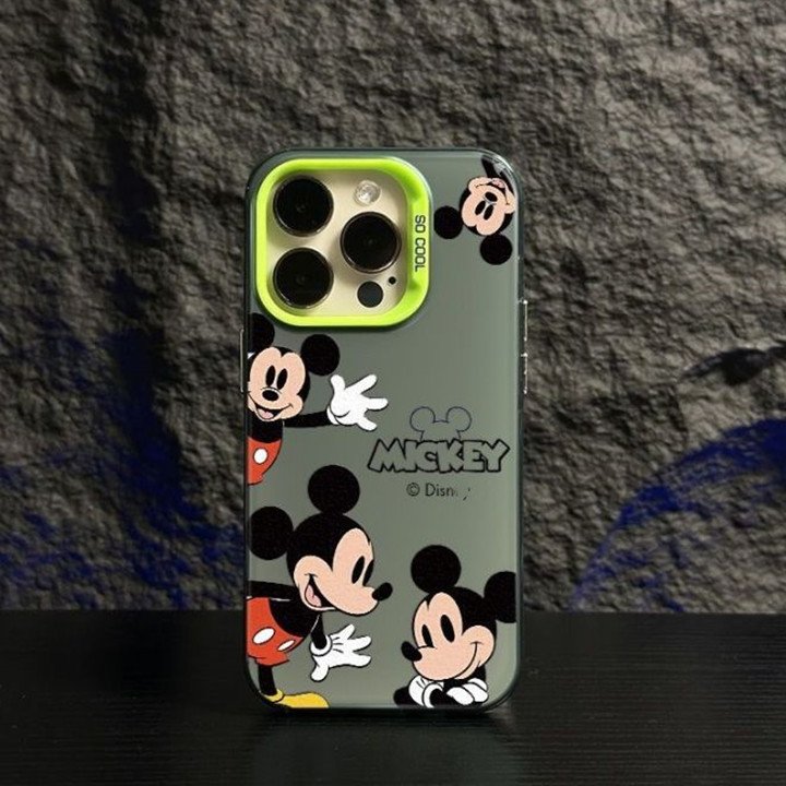 Cute Frosted PC Print Mickey Cartoon Mobile Phone Case For iPhone XR 11 12 13 14 15 pro max Hard Anti Fingerprint Protect Cover