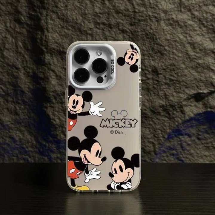 Cute Frosted PC Print Mickey Cartoon Mobile Phone Case For iPhone XR 11 12 13 14 15 pro max Hard Anti Fingerprint Protect Cover