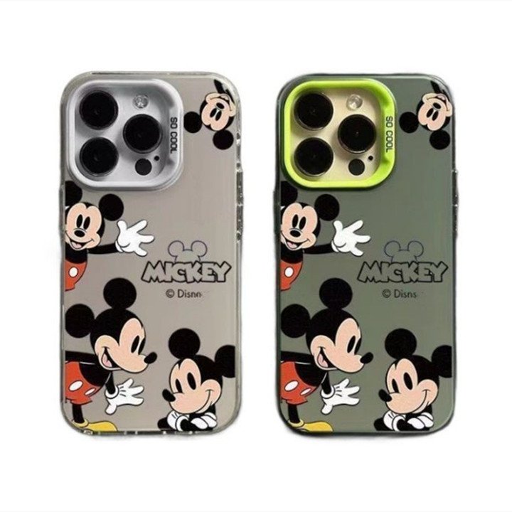 Cute Frosted PC Print Mickey Cartoon Mobile Phone Case For iPhone XR 11 12 13 14 15 pro max Hard Anti Fingerprint Protect Cover