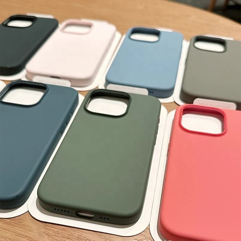 Original 1to1 Liquid Silicone Phone Case for apple Magnetic Cover For iPhone 15 14 Pro Max 13 12