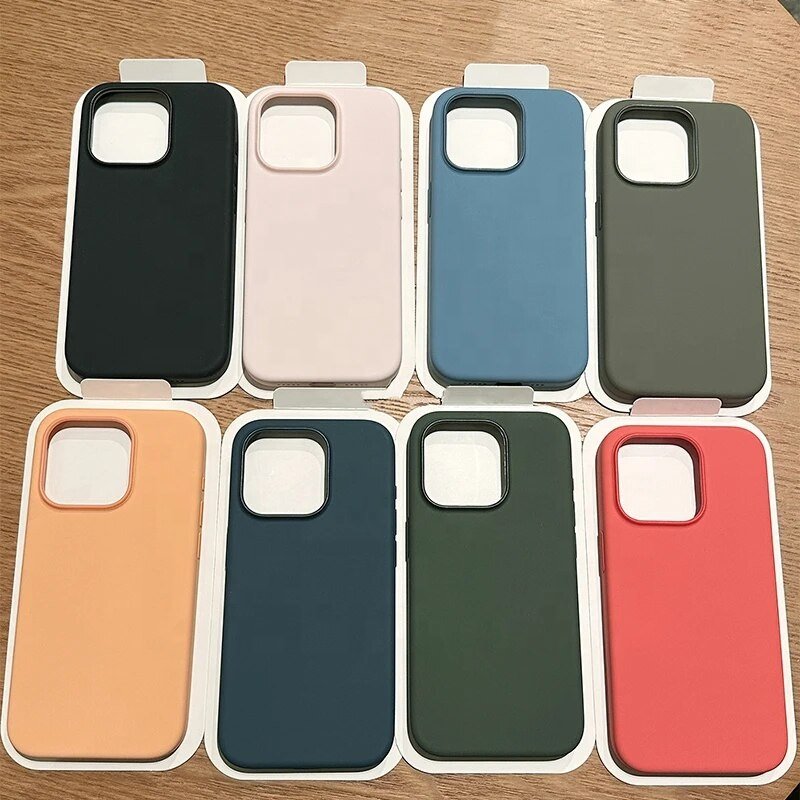 Original 1to1 Liquid Silicone Phone Case for apple Magnetic Cover For iPhone 15 14 Pro Max 13 12