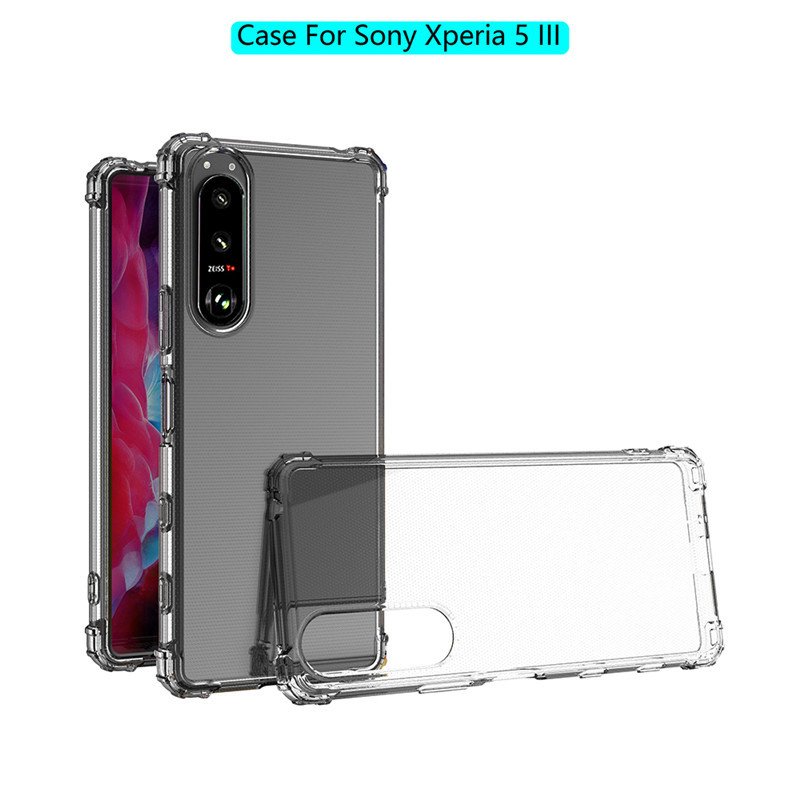 Transparent Case TPU+PC 2 in 1 case clear Protective Cover for sony xperia 5III