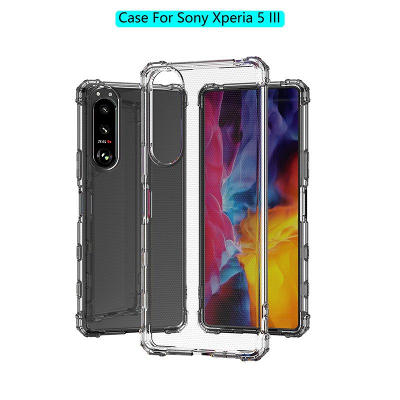 Transparent Case TPU+PC 2 in 1 case clear Protective Cover for sony xperia 5III