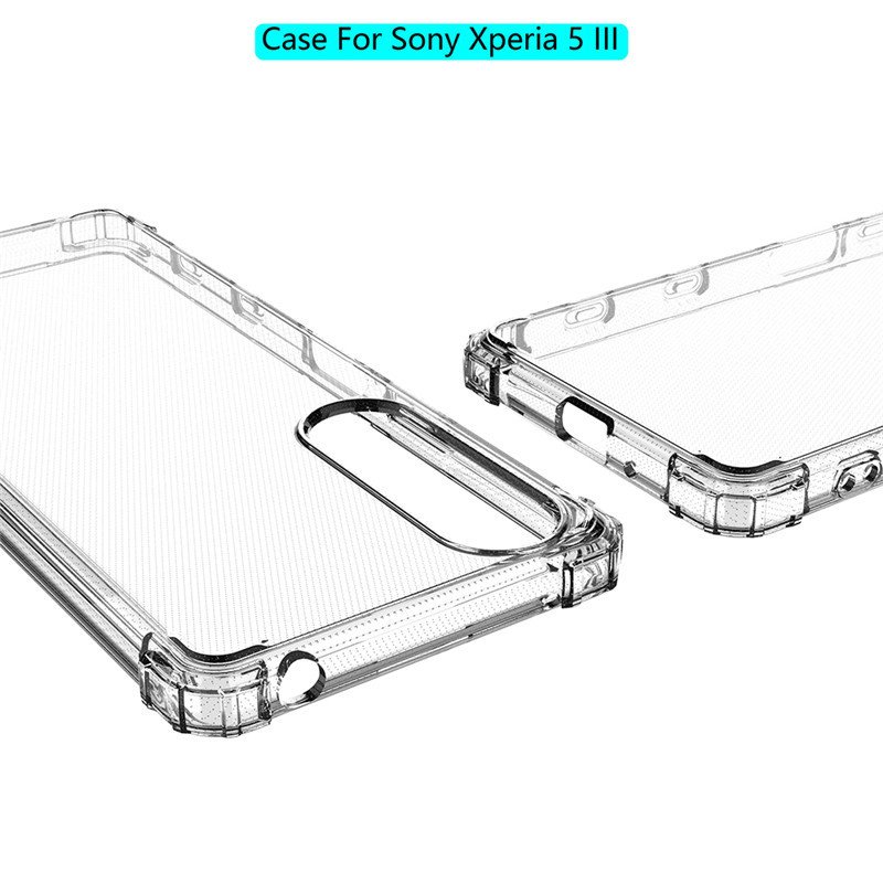 Transparent Case TPU+PC 2 in 1 case clear Protective Cover for sony xperia 5III