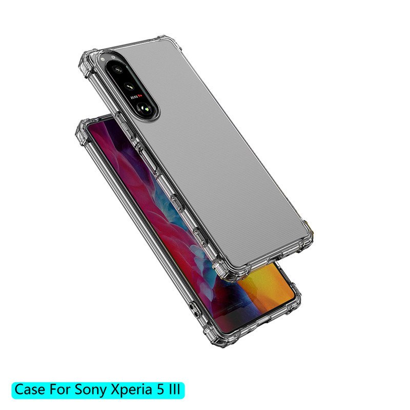 Transparent Case TPU+PC 2 in 1 case clear Protective Cover for sony xperia 5III