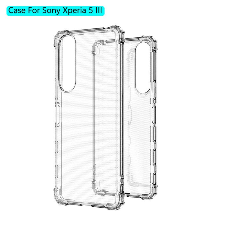 Transparent Case TPU+PC 2 in 1 case clear Protective Cover for sony xperia 5III