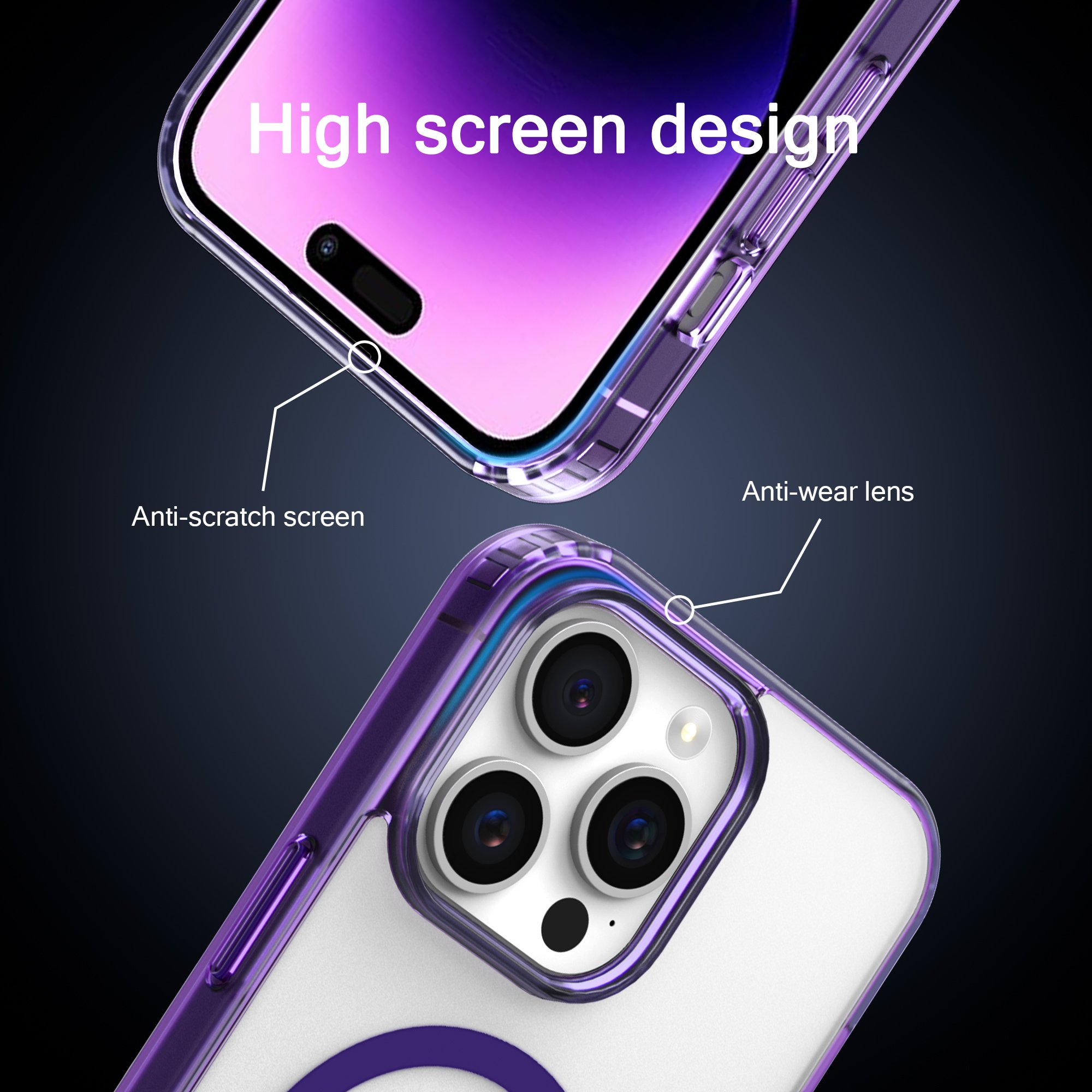 2024 hot sale Transparent Matte TPU Bumper Super Slim Cover Skin Magnetic Mobile Phone Case for iPhone 15 Pro Max