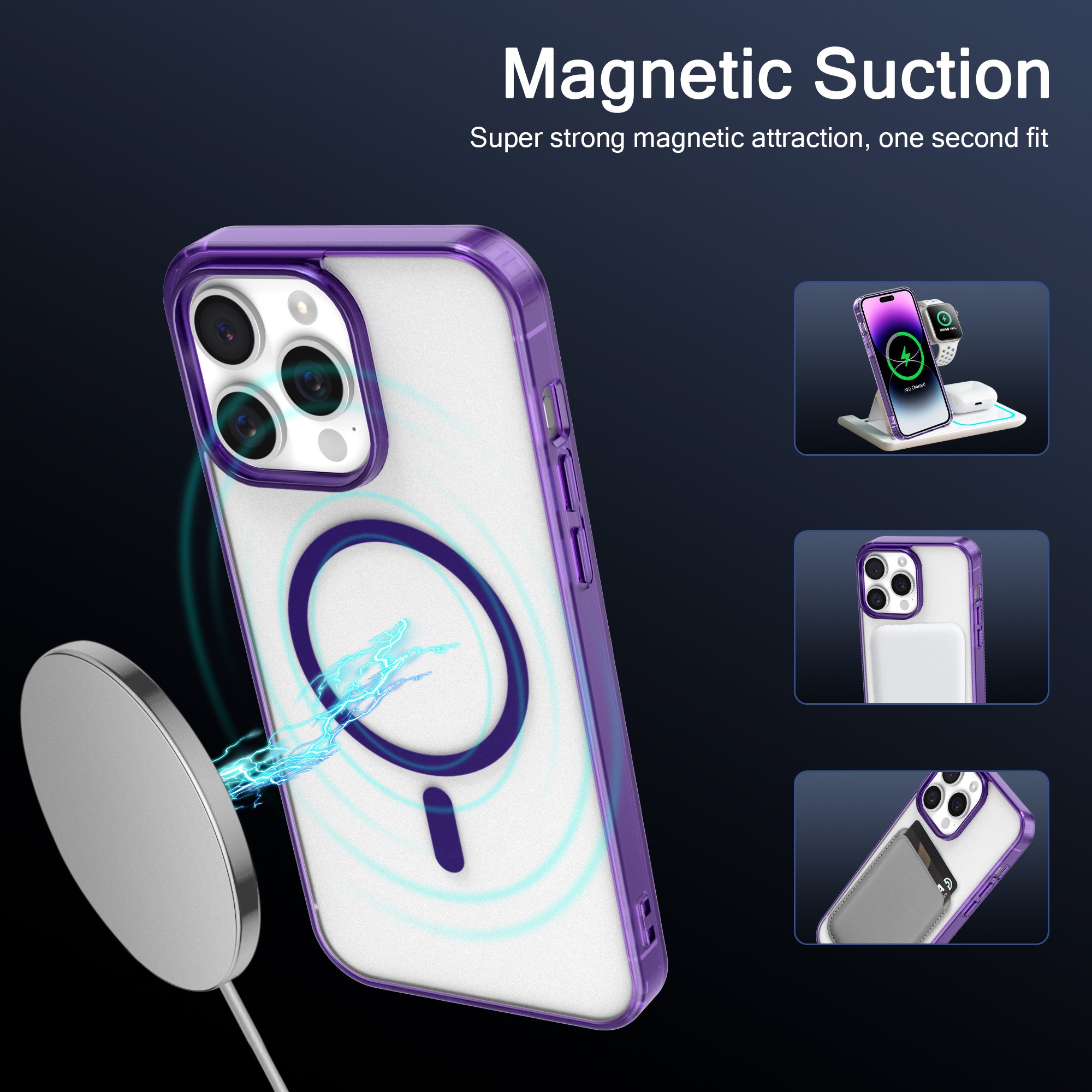 2024 hot sale Transparent Matte TPU Bumper Super Slim Cover Skin Magnetic Mobile Phone Case for iPhone 15 Pro Max