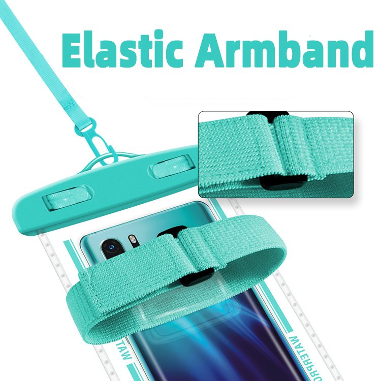 7.2 Inch Survival Whistle Arm Armband TPU Ins IPX8 Waterproof Cell Phone Dry Bags Outdoor Swim Mobile Phone Cellphone Pouch