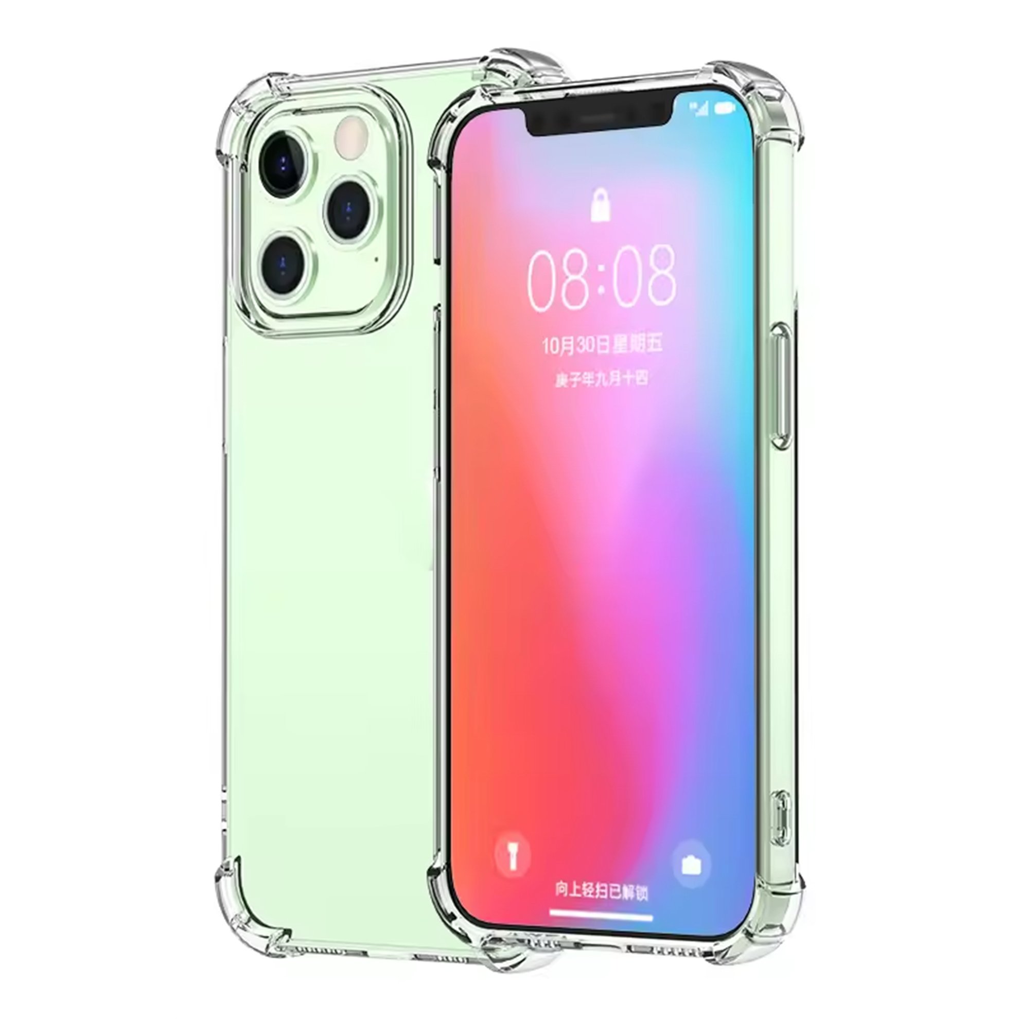Bumper Transparent Crystal Clear TPU Phone Case Back Cover for iPhone 12 13 14 15 16 Pro Max XS Max Shockproof protective case