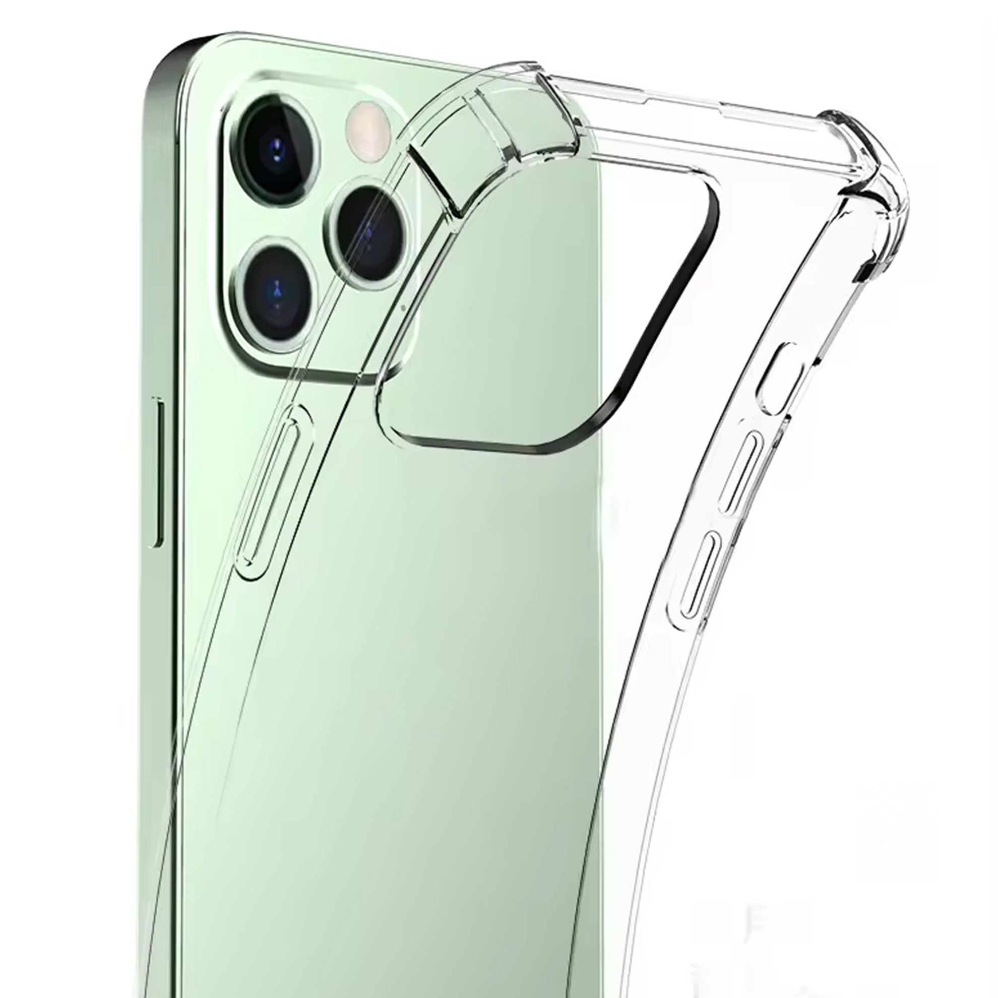 Bumper Transparent Crystal Clear TPU Phone Case Back Cover for iPhone 12 13 14 15 16 Pro Max XS Max Shockproof protective case