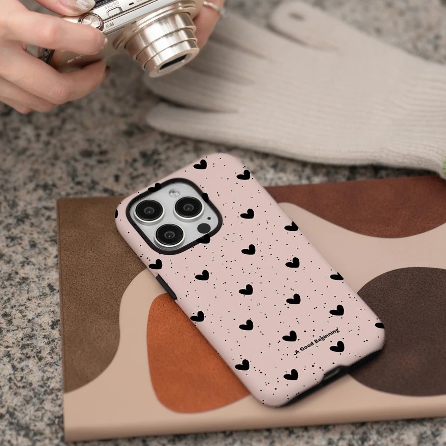 Little Heart Simplicity Phone Case for IPHONE 15PRO MAX 14 13 12 11 PRO Plus 15pro Acrylic TPU Two in One Mobile Phone Cases