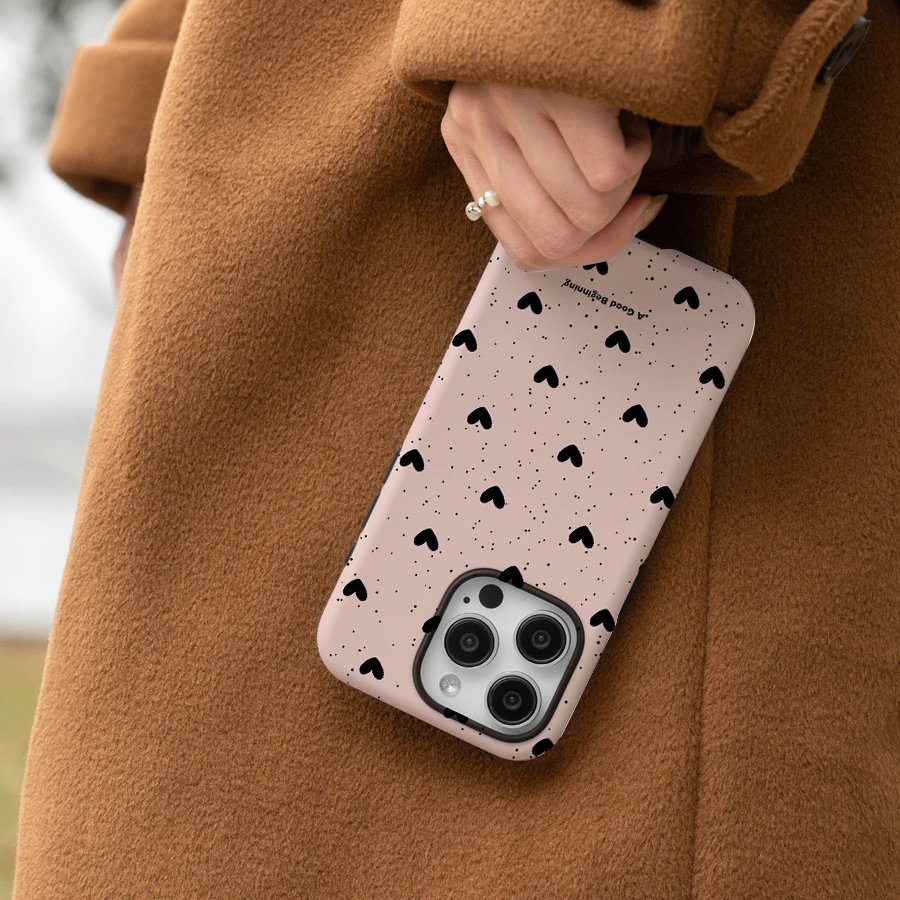 Little Heart Simplicity Phone Case for IPHONE 15PRO MAX 14 13 12 11 PRO Plus 15pro Acrylic TPU Two in One Mobile Phone Cases