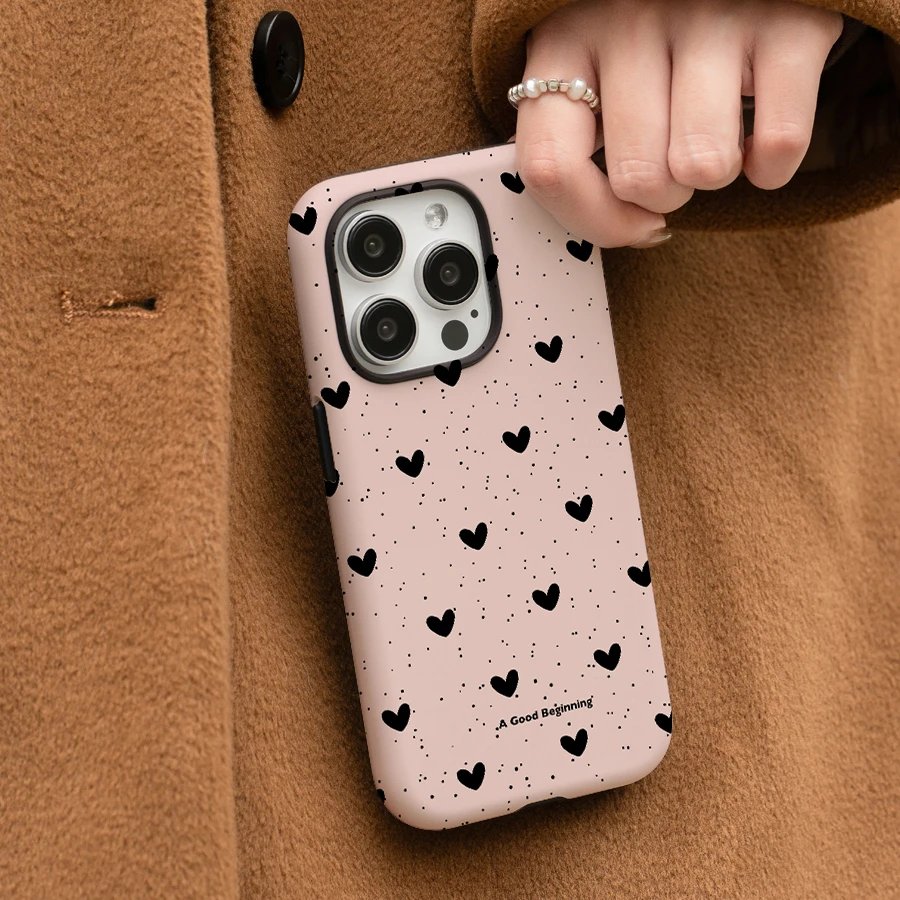 Little Heart Simplicity Phone Case for IPHONE 15PRO MAX 14 13 12 11 PRO Plus 15pro Acrylic TPU Two in One Mobile Phone Cases
