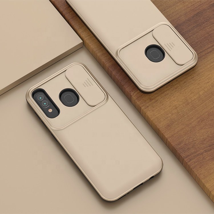 Hybrid TPU Bumper Back PC Slide Camera Lens Cover Mobile Phone Case for Samsung Galaxy A20 A21S
