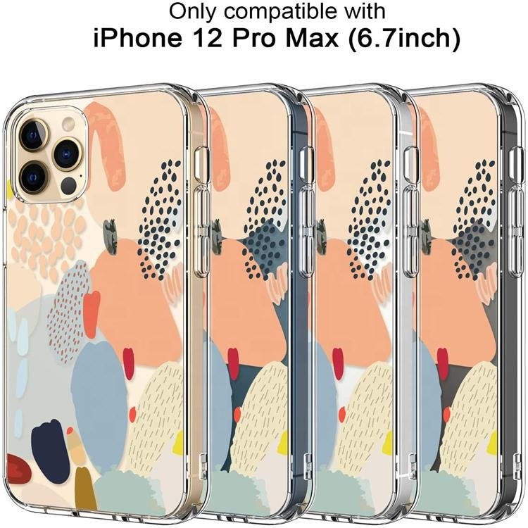 Mobile phone case with screen protection designer multi-color painting pattern ultra-thin transparent TPU cover for iphone 16