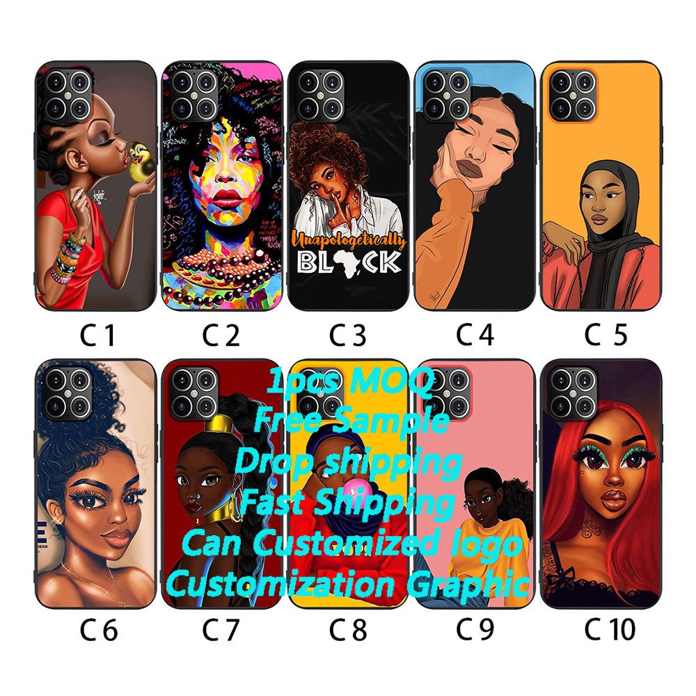 Cartoon Black queen girls Soft Phone Case Cover For iPhone 11 pro MAX
