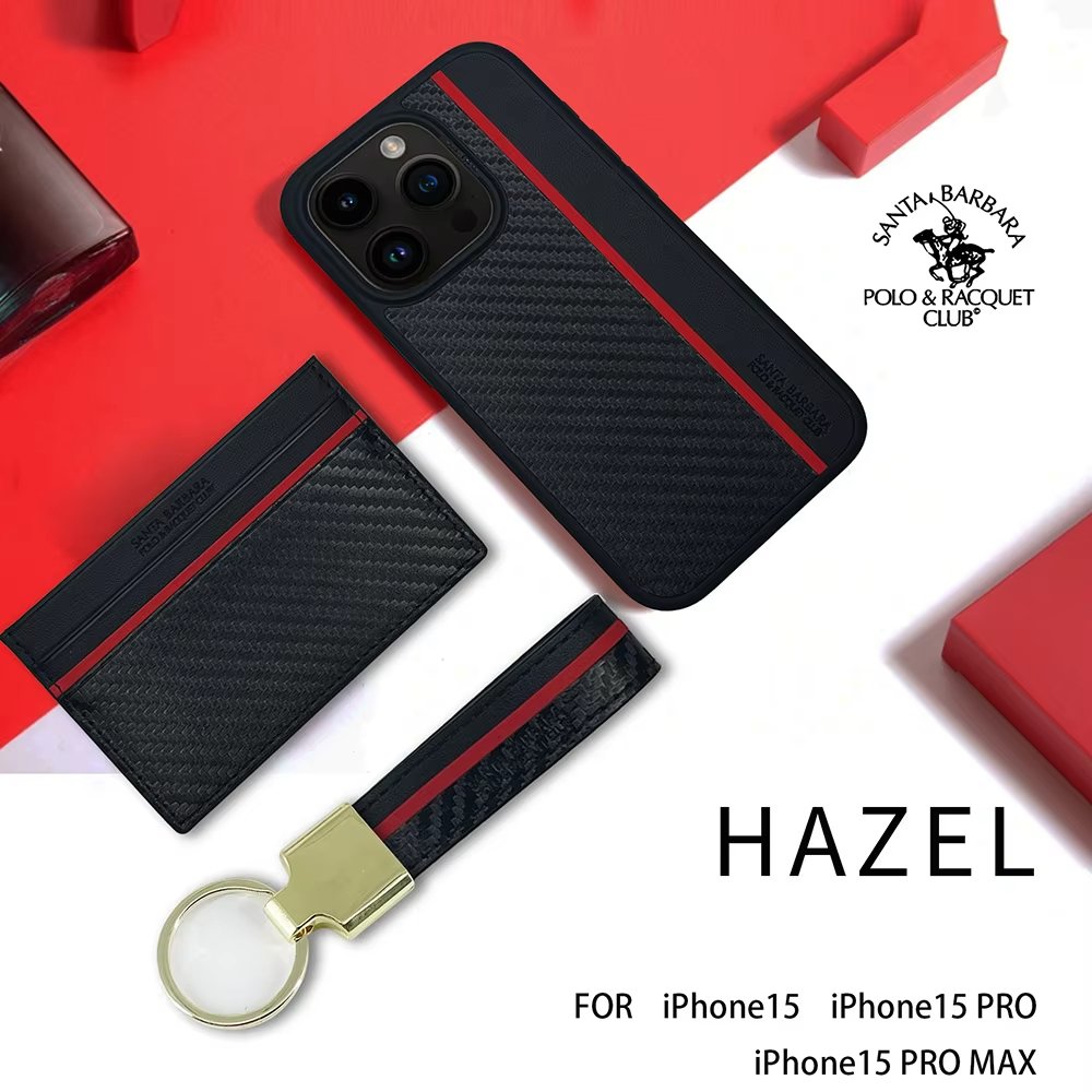 New trending Polo Slim Sturdy Durable Aramid Carbon Fiber Case For iPhone 16 pro max 15 With Card Holder Including Keychain