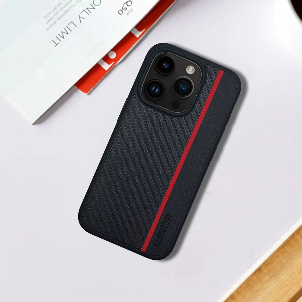 New trending Polo Slim Sturdy Durable Aramid Carbon Fiber Case For iPhone 16 pro max 15 With Card Holder Including Keychain