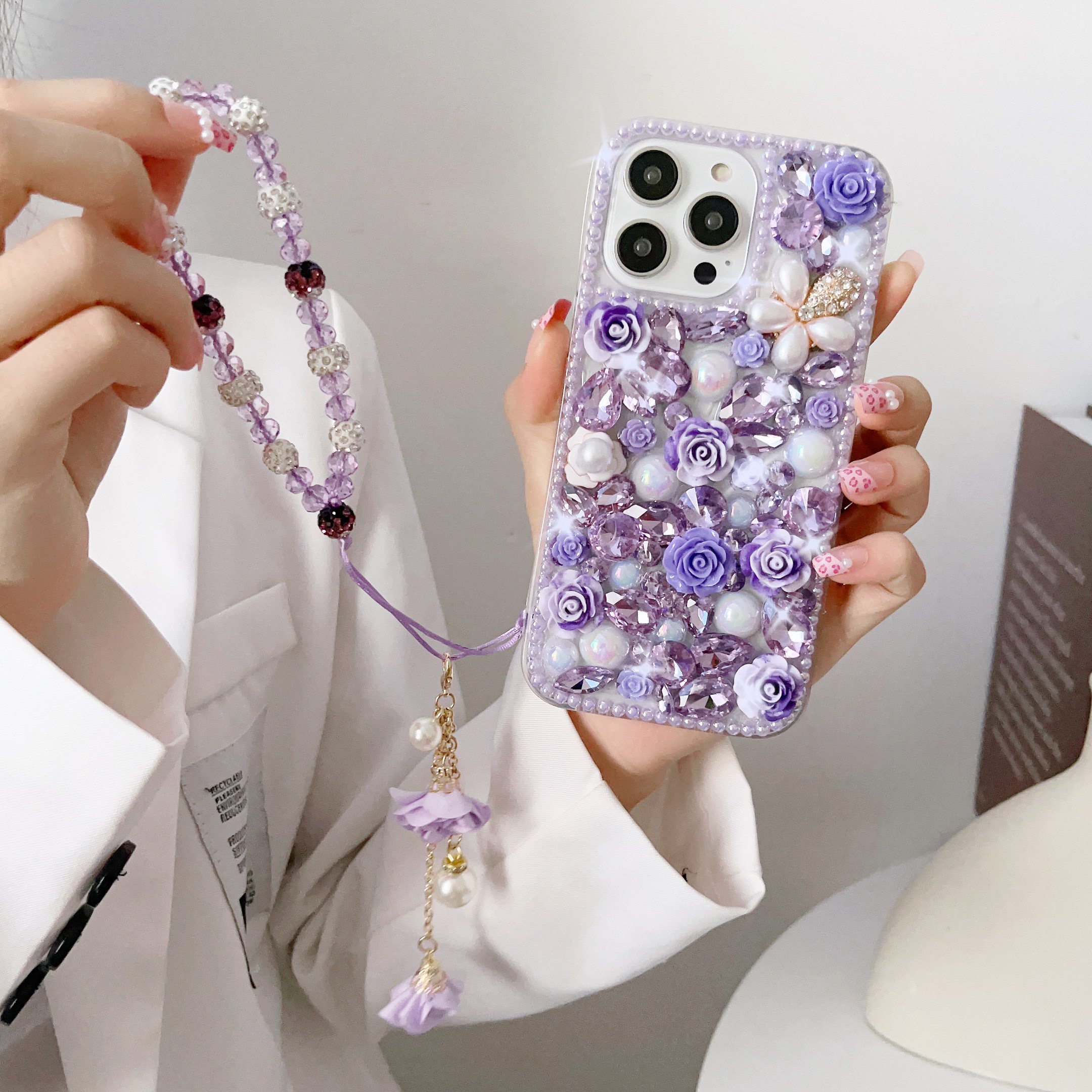 hot sale glitter bling shiny fashion luxury waist strap diamond phone cover case for iphone 16 15 pro max 13 12 11 14 XS MAX XR