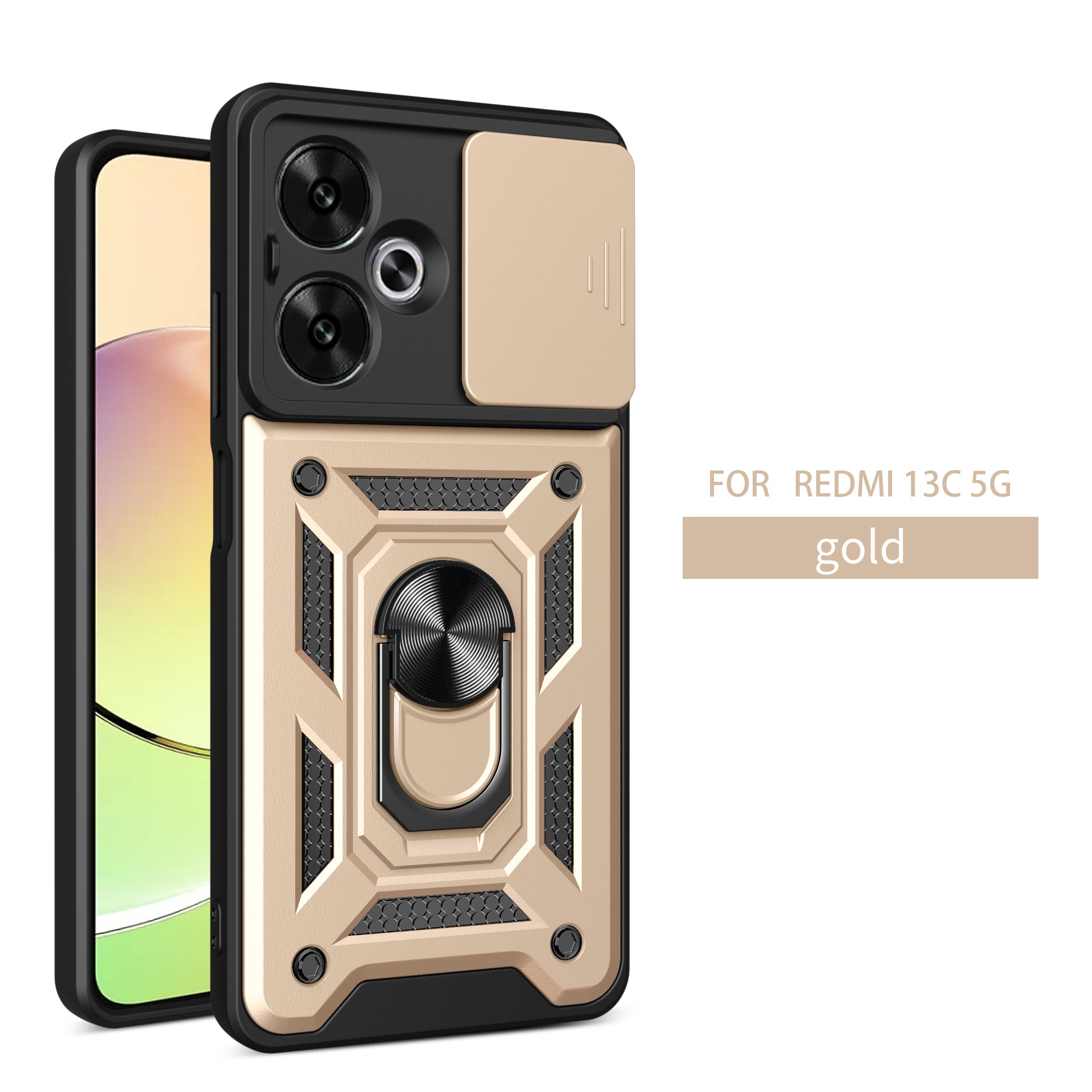 Window Ring Bracket Magnetic Mobile Phone Case Slide Camera Lens Metal Ring Holder Kickstand Protection Phone Case