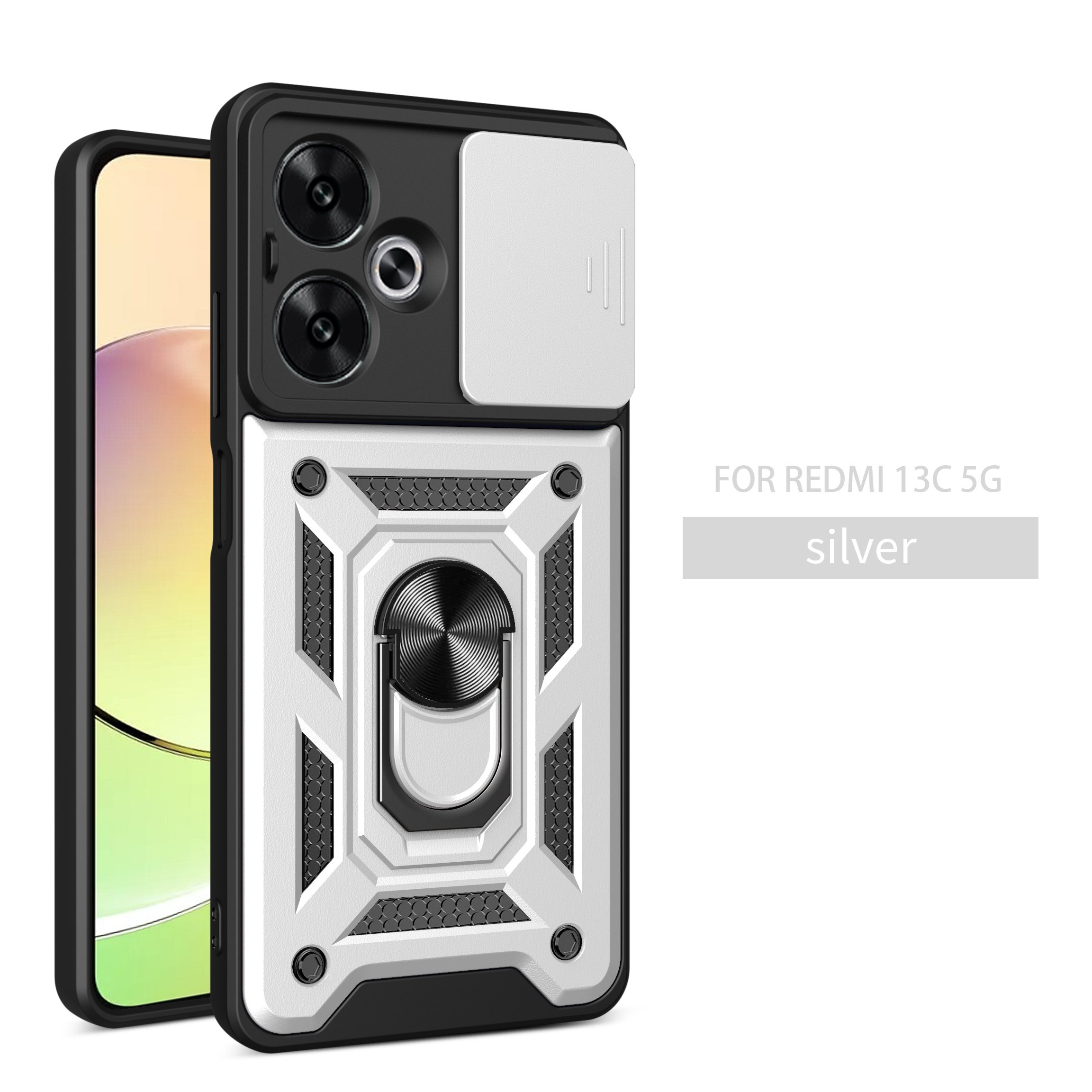 Window Ring Bracket Magnetic Mobile Phone Case Slide Camera Lens Metal Ring Holder Kickstand Protection Phone Case