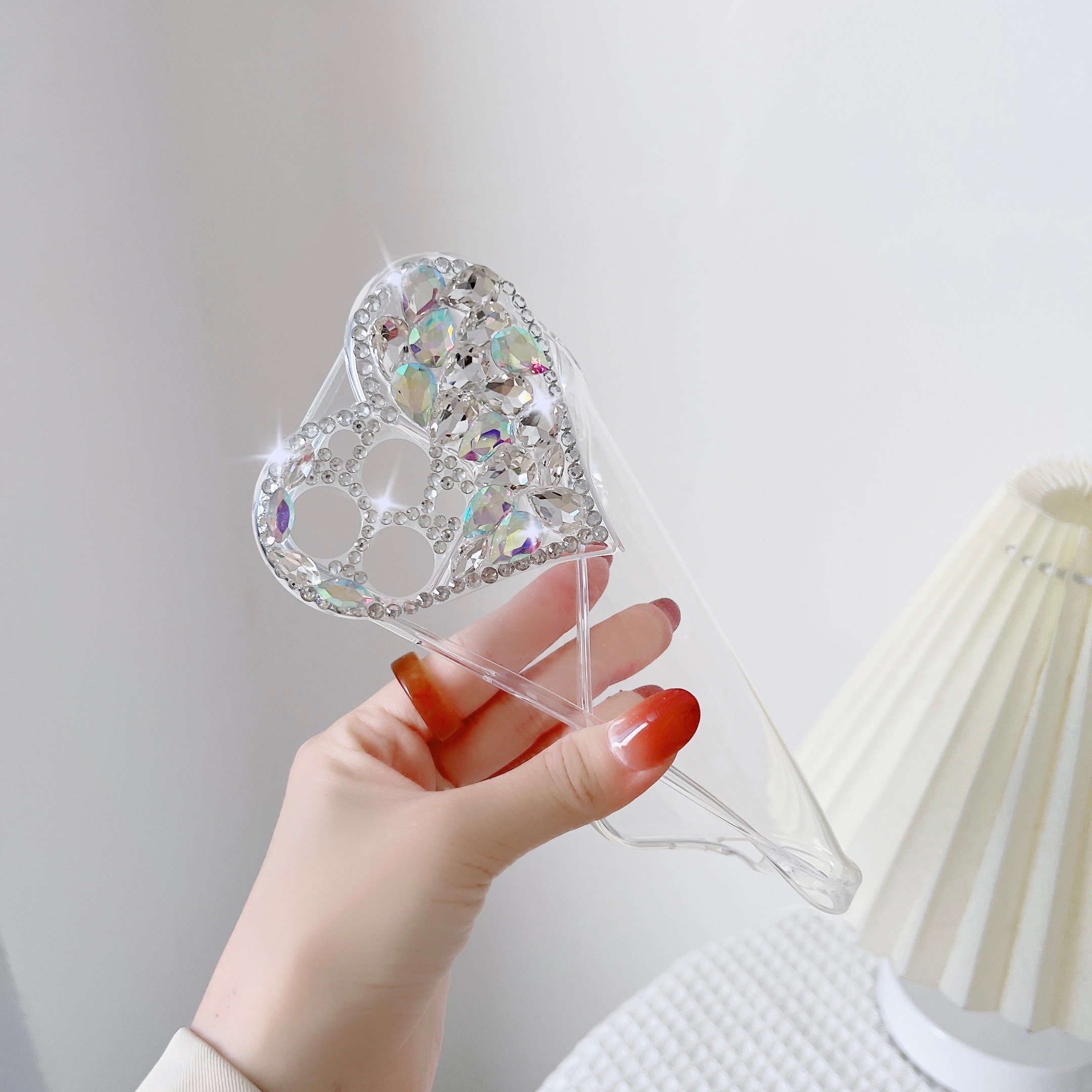 new arrival colorful heart diamond glitter bling shiny fashion luxury phone cover case for iphone 16 15 14 13 12 11 xsmax 78plus