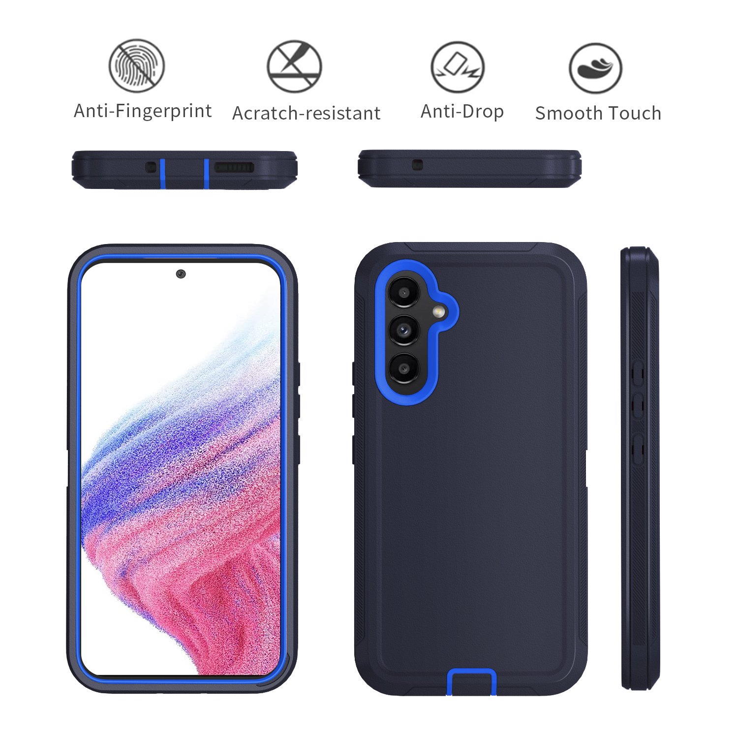 New Arrival Shockproof Back-Clip Mobile Phone Case Shockproof With Holder Phone Covers For Samsung A54