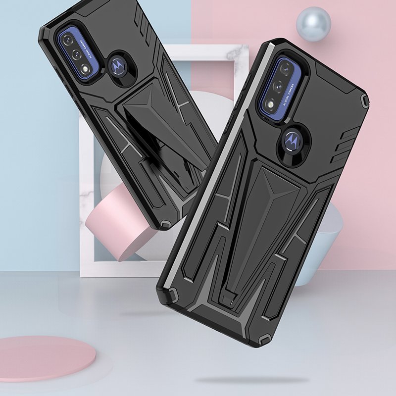 For Motorola Moto G Pure Case PC TPU Kickstand Car Mount Shockproof Protective Bumper Mobile Phone Case Cover