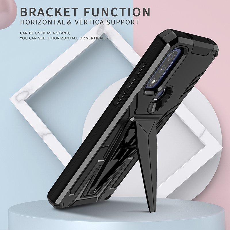 For Motorola Moto G Pure Case PC TPU Kickstand Car Mount Shockproof Protective Bumper Mobile Phone Case Cover