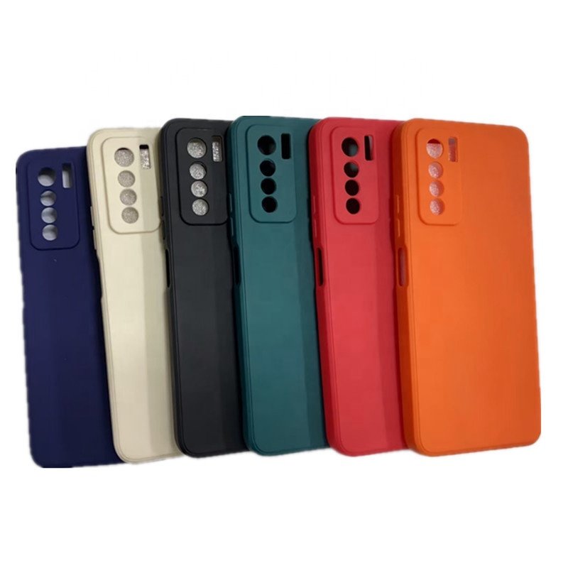 Pure Color Liquid Silicone TPU Shockproof Africa Mobile Phone Case for INFINIX X624 X606 Camera Lens Protection Phone Case