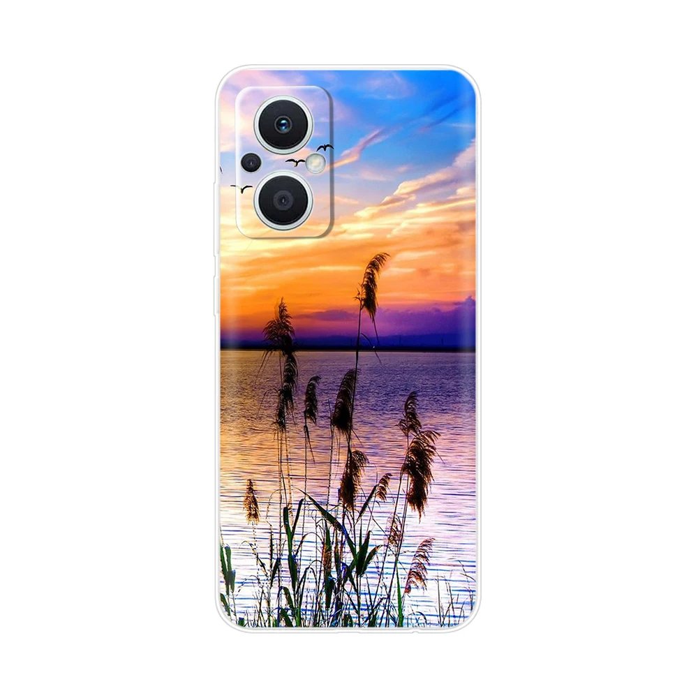 Phone Cover For Oppo Reno8 Lite 5G Case Soft TPU Print Marble Silicone Bumper Coque Fundas For OPPO Reno8 Reno 8 Lite Case Cover