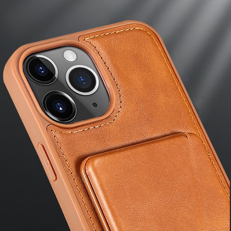 Multifunctional PU Leather Wallet Card Holder Mobile Phone Case for iPhone 15 14 13 12 Pro Max Back Cover with Invisible Stand