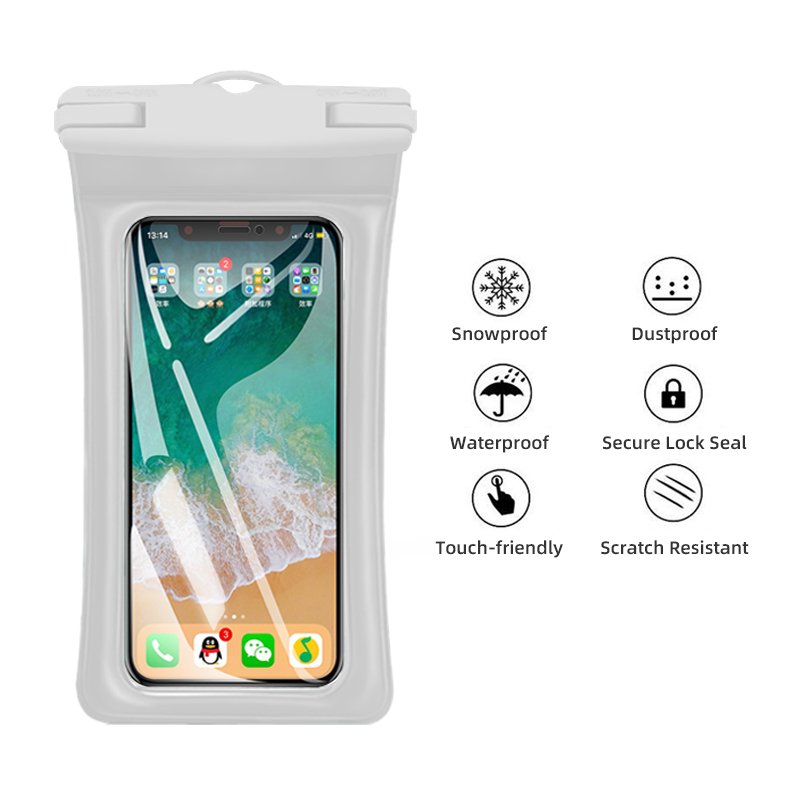 Customized Floatable Cell Phone Bag Waterproof Mobile Phone Case Phone Pouch Universal Swimming Diving Skating Travel