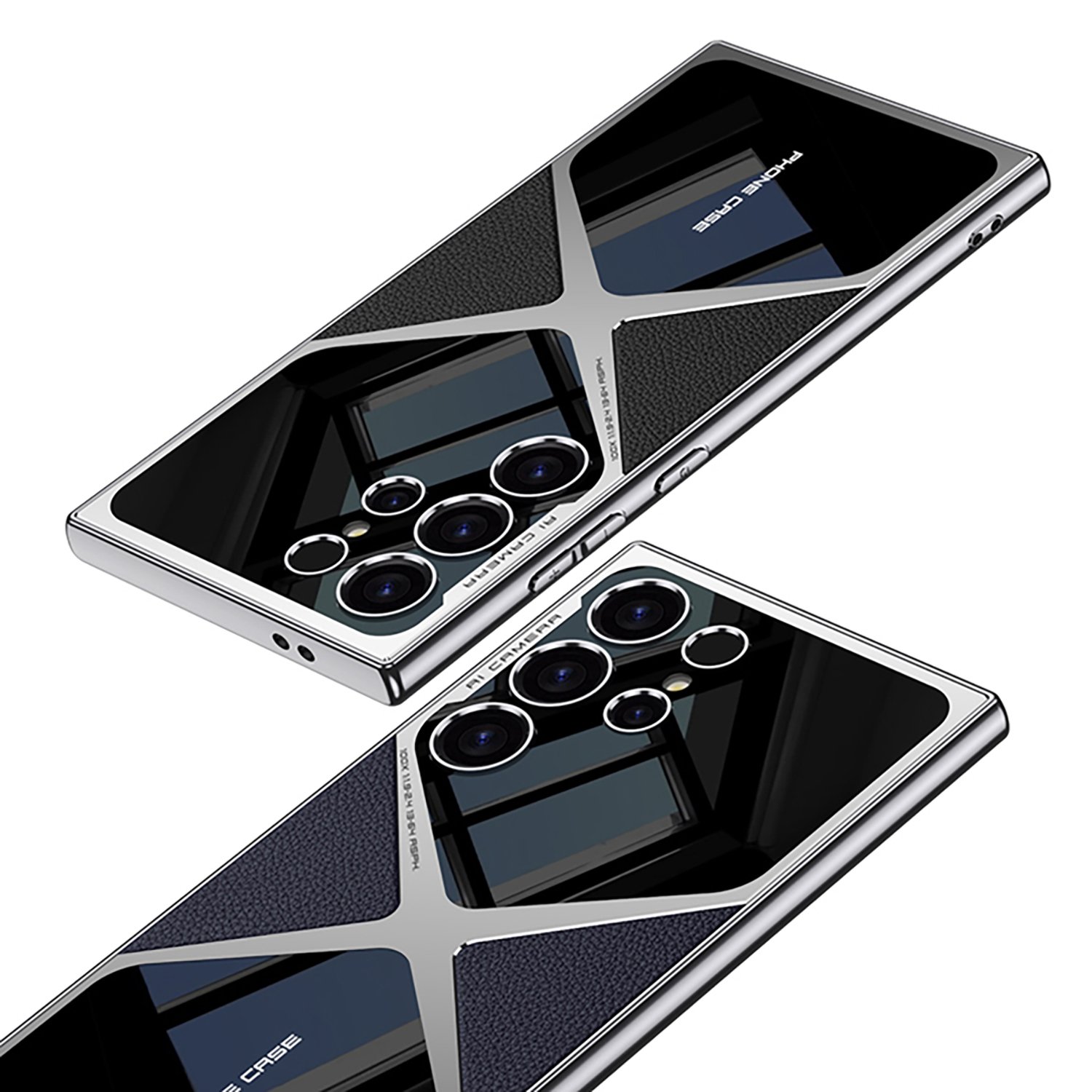 2024 For Galaxy S23 S24 Ultra Case S24 ultra Original Protection PC Cover PU Leather Hypersonic Design storage