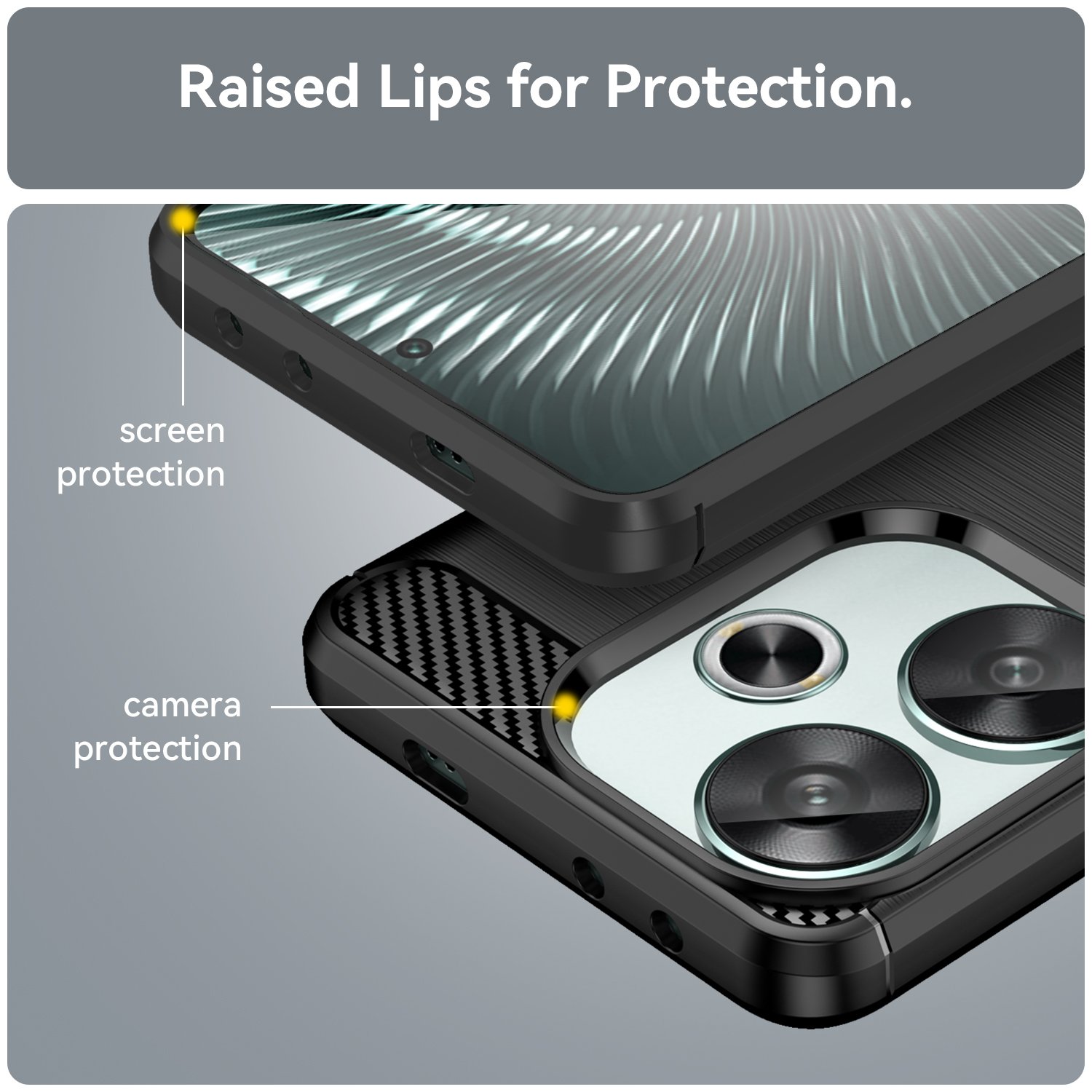 For Xiaomi Poco F6 Ultra Case, Carbon Fiber Texture Brushed Line Slim Soft TPU Shockproof Mobile Phone Cover For Xiaomi Poco F6