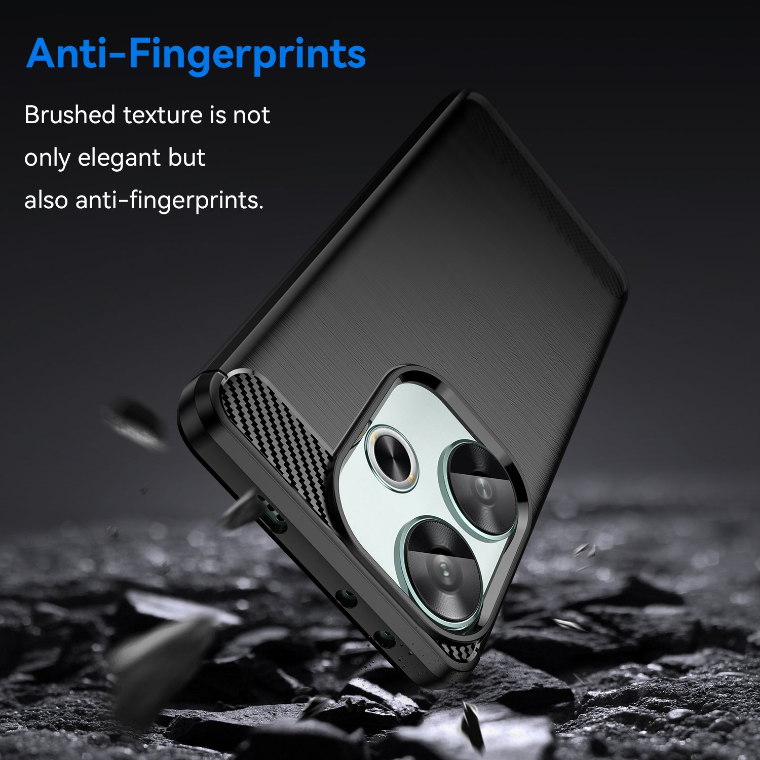 For Xiaomi Poco F6 Ultra Case, Carbon Fiber Texture Brushed Line Slim Soft TPU Shockproof Mobile Phone Cover For Xiaomi Poco F6