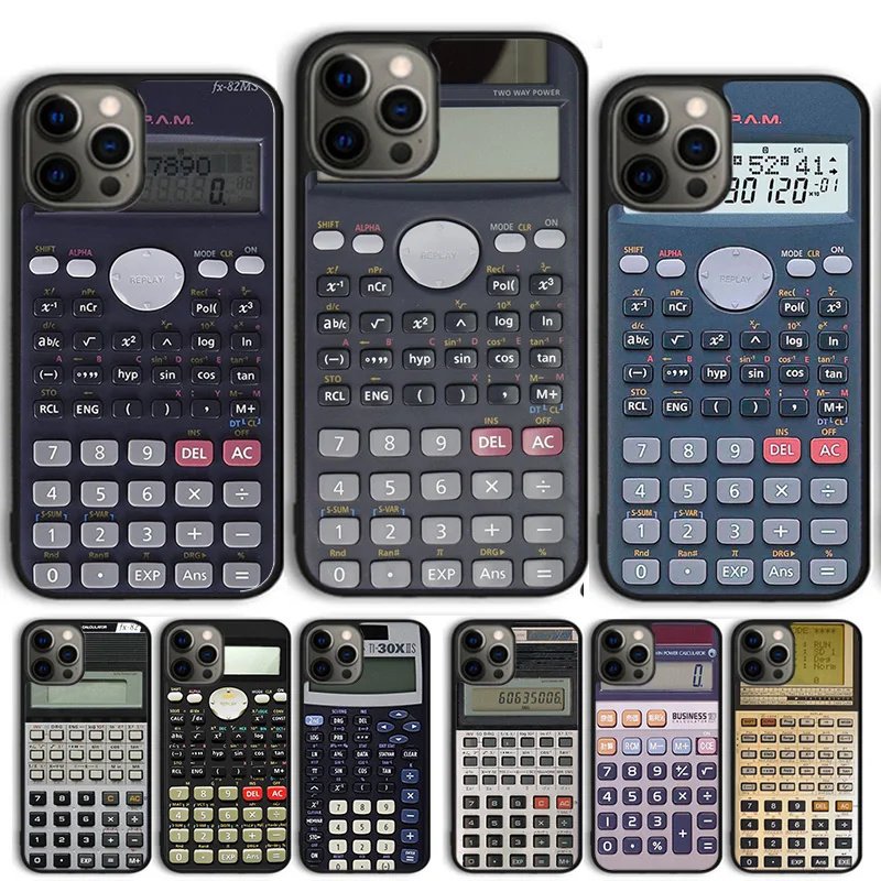 Retro Peculiar Cute Calculator UV Printing Sublimation Mobile Case for iPhone 11 12 13 14 15 Silicon Cover for iPhone 16 Pro Max
