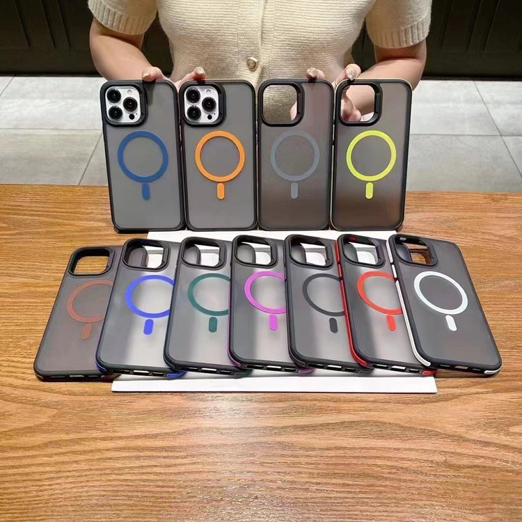 Anti-Drop Protection Matte Phone Case For iPhone 15 14 13 12 11 Pro Max Frosted Magnetic Mobile Phone Case